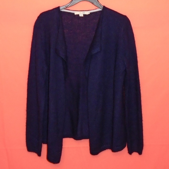Boden Navy WoolMohair Open Cardigan Size Medium Boden Navy WoolMohair Open Cardigan Size Medium